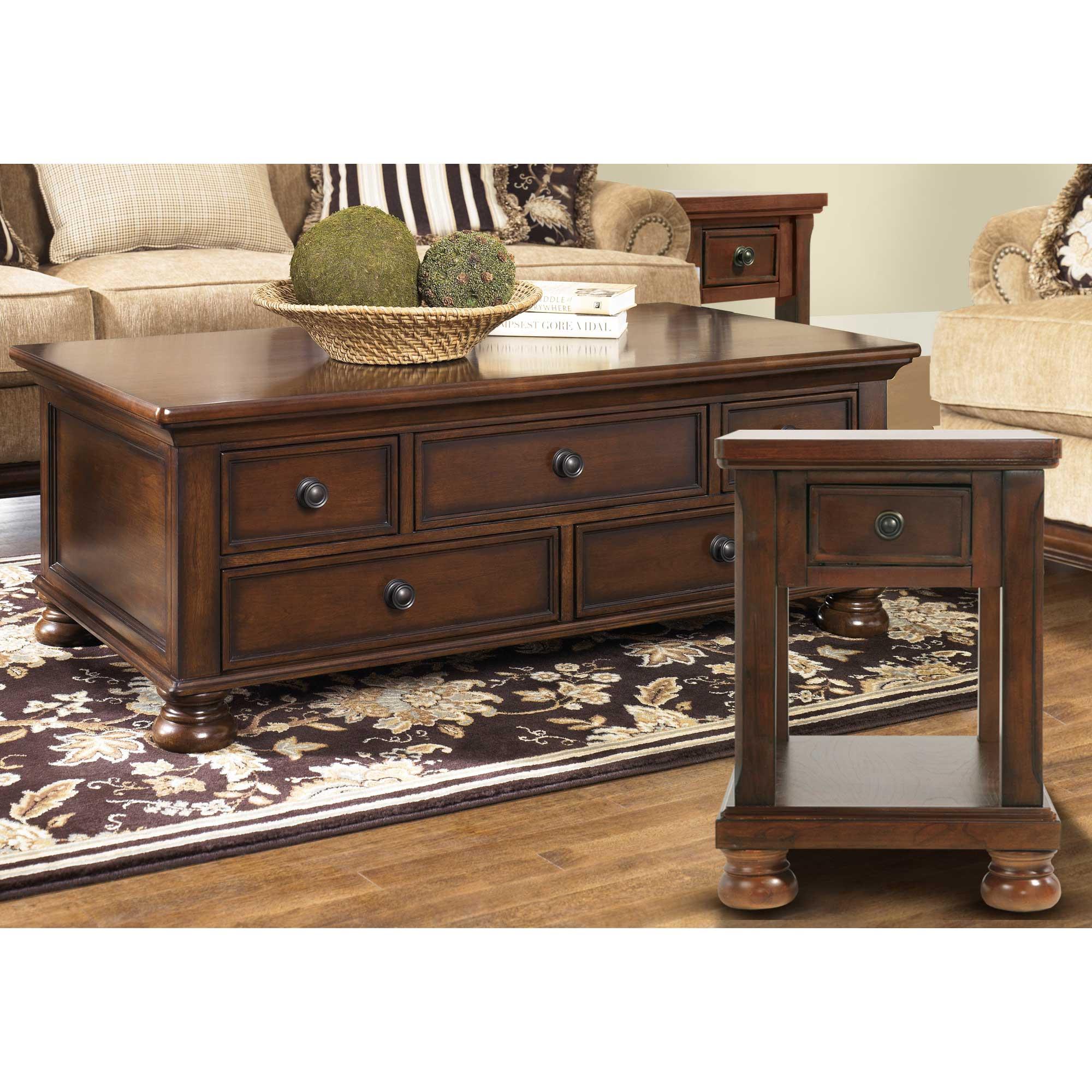 Rent to Own Ashley Furniture Industries Porter Coffee Table & 2 End